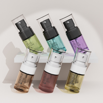 15ml Mini Cylinder Glass Foundation Bottle with Lotion Pump