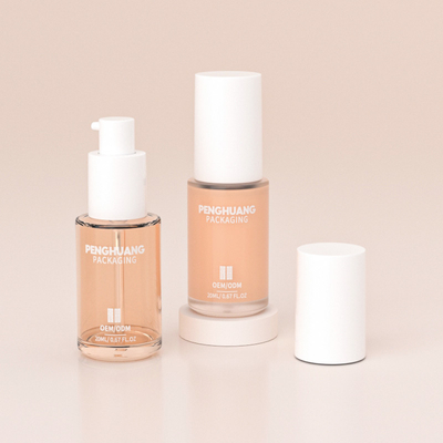 Luxury Cosmetic Packaging Glass Hair Oil Serum Bottles 20ml Lotion Pump Bottle