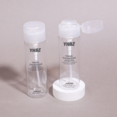 Clear Push Top Plastic Bottle For Nail Polish Remover Makeup Remover Toner