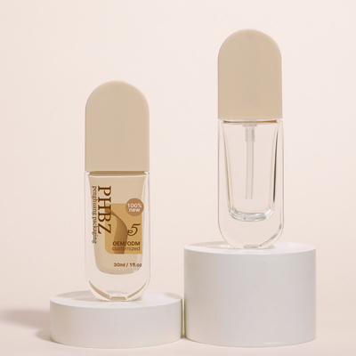 Glass Liquid Foundation Bottles 30ml Elliptical Shape Liquid Cream Lotion Bottle