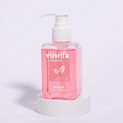 Customizable Square 125ml Plastic Pump Bottle Pet Liquid Hand Soap Bottles