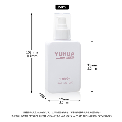 Wholesale Clear Plastic Lotion Bottle 150ml Flat Square Shampoo And Conditioner Bottle
