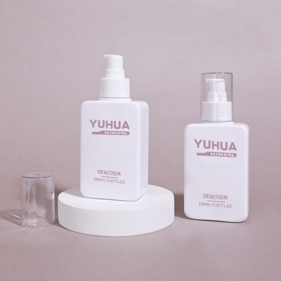 Wholesale Clear Plastic Lotion Bottle 150ml Flat Square Shampoo And Conditioner Bottle