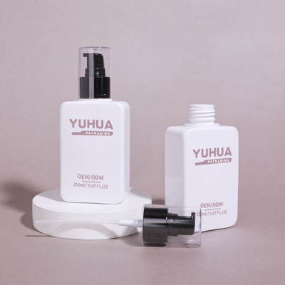 Wholesale Clear Plastic Lotion Bottle 150ml Flat Square Shampoo And Conditioner Bottle