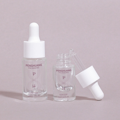 Custom Logo Transparent Oil Dropper Glass Bottle For Serum Hair Oil