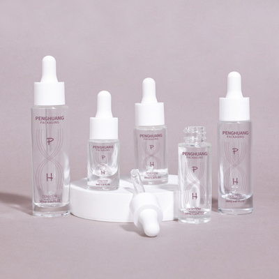 Custom Logo Transparent Oil Dropper Glass Bottle For Serum Hair Oil