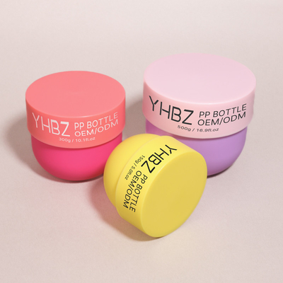 Wholesale Butter Cream Jar 50/75/100/150/200/300/500g Wide Mouth Round Body Scrub Containers