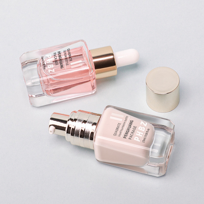 Serum Hair Oil Bottles15ml Cosmetic Packaging Square Liquid Foundation Bottles