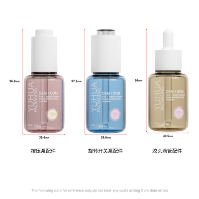 50ml Customizable Serum Dropper Bottles ODM/OEM Clear Oil Serum Plastic Bottle