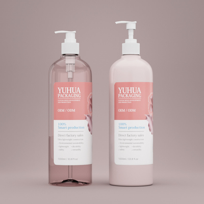 Wholesale Plastic Lotion Bottle White1000ML Custom PET Shampoo and Conditioner Bottle