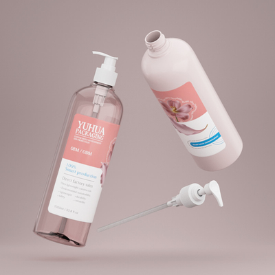 Wholesale Plastic Lotion Bottle White1000ML Custom PET Shampoo and Conditioner Bottle