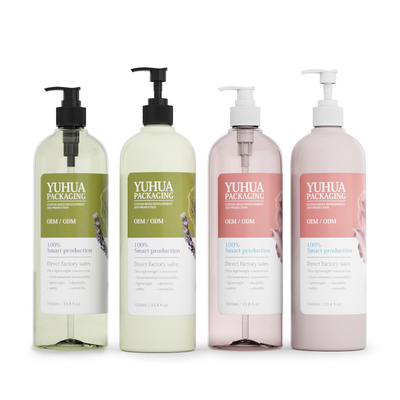 Wholesale Plastic Lotion Bottle White1000ML Custom PET Shampoo and Conditioner Bottle
