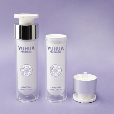 Double Wall Plastic Airless Bottle 30ml 50ml Clear Airless Pump Bottle