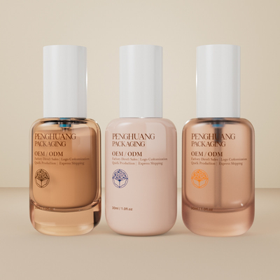 30ml Foundation Bottles Round Empty Liquid Foundation Glass Bottle