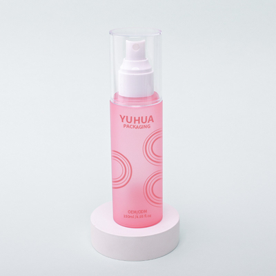 Custom Toner Cosmetic Spray Bottle Clear Cylinder PET Spray Bottle For Moisturizing Toner
