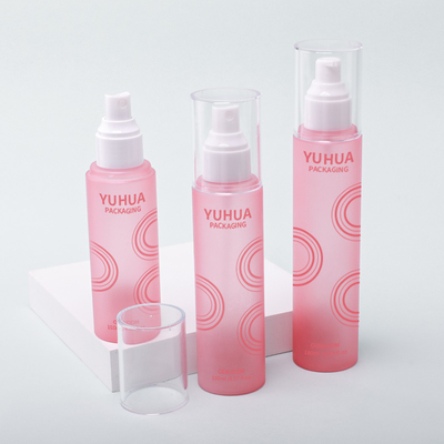 Custom Toner Cosmetic Spray Bottle Clear Cylinder PET Spray Bottle For Moisturizing Toner