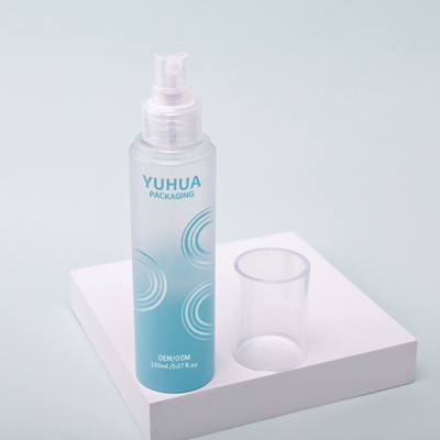 Custom Toner Cosmetic Spray Bottle Clear Cylinder PET Spray Bottle For Moisturizing Toner