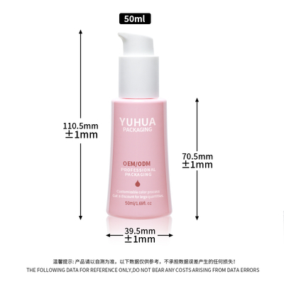 Plastic Facial Body Lotion Pump Bottle 50ml Conical Oil Serum Bottle For Effective Skincare Solutions