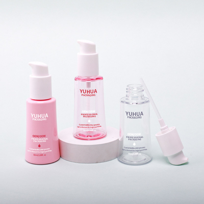 Plastic Facial Body Lotion Pump Bottle 50ml Conical Oil Serum Bottle For Effective Skincare Solutions