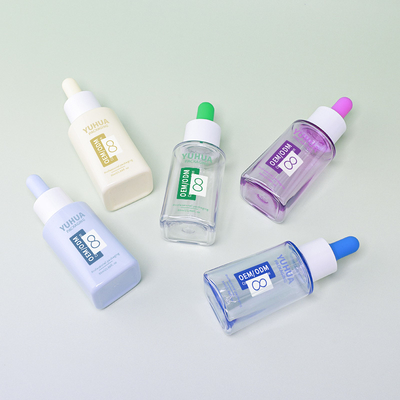 50ml PET Square Serum Dropper Bottle with Rubber Cap