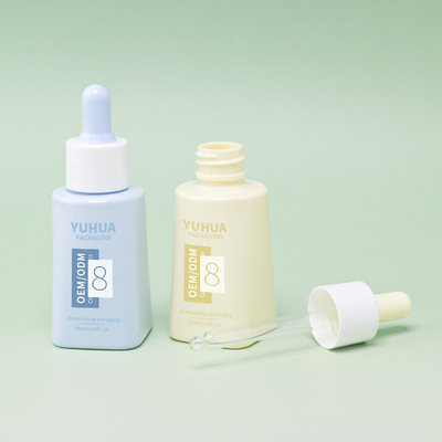 50ml PET Square Serum Dropper Bottle with Rubber Cap
