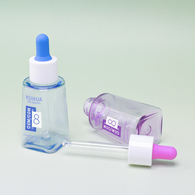 50ml PET Square Serum Dropper Bottle with Rubber Cap
