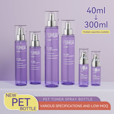 Premium Custom 40ml-300ml PET Plastic Mist Spray Bottle with Electroplated Surface and Fine Mist Sprayer for Cosmetic Use