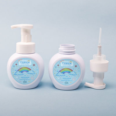300ML Round Plastic Foam Pump Bottle with Customized Color and Silk Screen Printing for Cosmetic Use