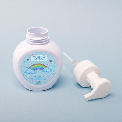 300ML Round Plastic Foam Pump Bottle with Customized Color and Silk Screen Printing for Cosmetic Use