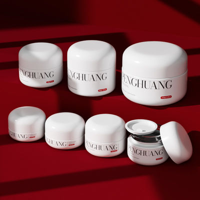 Custom Cream Glass Jars for Lip Balm in White/Transparent/Custom with Customized Logo and Custom Color/Printing