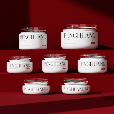 Custom Cream Glass Jars for Lip Balm in White/Transparent/Custom with Customized Logo and Custom Color/Printing