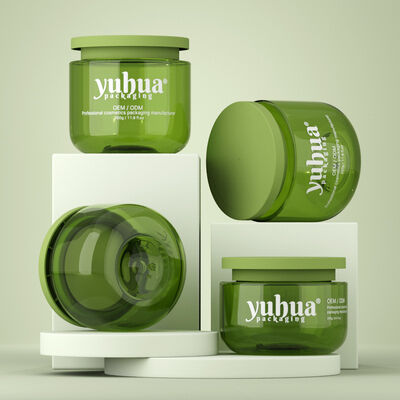 Clear or Color Custom Plastic Cream Jar Round Shape Ideal for Cosmetic Creams Skincare Lotions and Beauty Packaging Needs