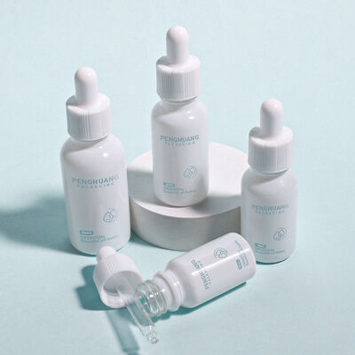 Logo Custom Round Serum Oil Bottle Durable Leak Proof Design Suitable For Essential Oils Skincare And Cosmetic Packaging