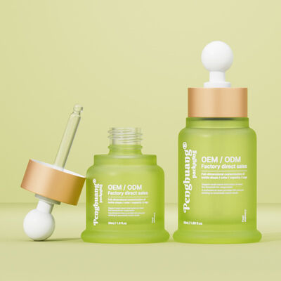 Essence oil serum bottle featuring hot stamping printing offering stylish cosmetic packaging and skincare product appeal