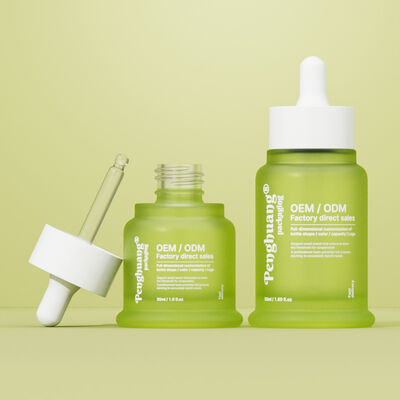 Essence oil serum bottle featuring hot stamping printing offering stylish cosmetic packaging and skincare product appeal