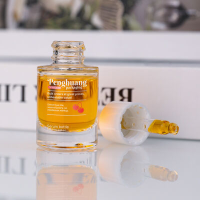 Serum Dropper Bottles Leak Proof Airtight Design with Custom Color and Logo Printing Perfect for Luxury Cosmetic Packaging Needs