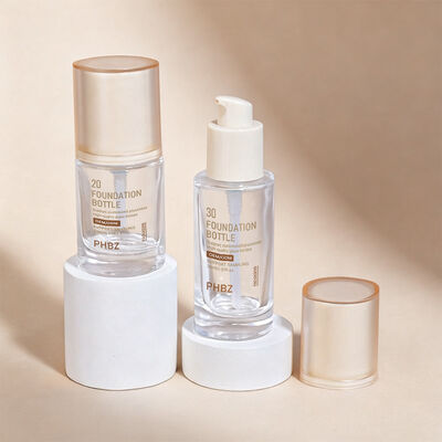 Liquid Foundation Bottles glass cosmetic packaging designed to enhance the shelf appeal and usability of liquid makeup products