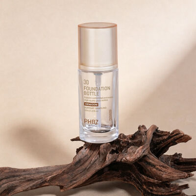 Liquid Foundation Bottles glass cosmetic packaging designed to enhance the shelf appeal and usability of liquid makeup products