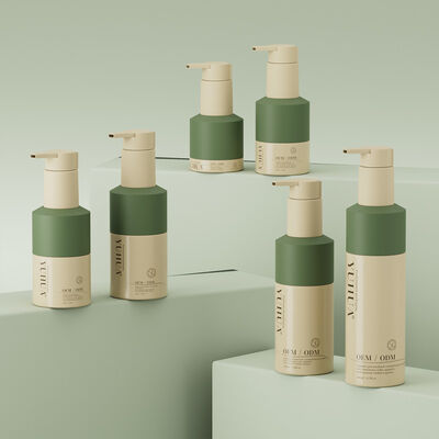 PE Base Material Plastic Lotion Bottle Featuring Silk Screen Printing and Hot Stamping Ideal for Personal Care Product Packaging