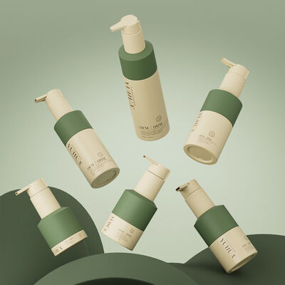 PE Base Material Plastic Lotion Bottle Featuring Silk Screen Printing and Hot Stamping Ideal for Personal Care Product Packaging