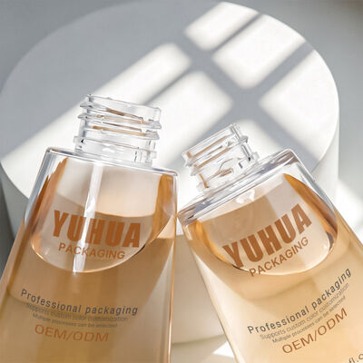 Spray closure type plastic toner bottle designed for skin care solutions offering dispensing and leak proof performance