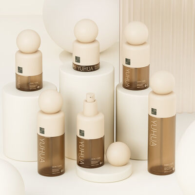 Amber Plastic Lotion Bottle YHT177 Moisturizing Lotion Container Leak Resistant Durable Packaging Suitable For Cosmetics
