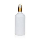 White Round 200ml Oil Dropper Glass Bottle With Glass Dropper Cap