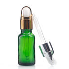 Round ODM Green Essential Oil Bottles 20ml Dropper Bottles