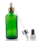 100ml Green Round Oil Dropper Glass Bottle Screen Printing Hot Stamping
