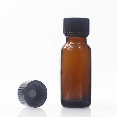 Plastic PP Cap Boston Glass Bottles 15ml Amber Glass Bottles With Dropper