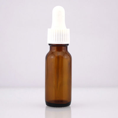 Plastic PP Cap Boston Glass Bottles 15ml Amber Glass Bottles With Dropper