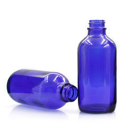 Blue Body 120ml Boston Glass Bottles Screw Spray Pump Dropper Cap