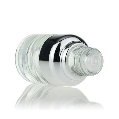 Luxury 35ml Serum Dropper Bottles With Silver Pump Lid Press Dropper Cap