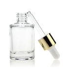 Luxury Cosmetic Packaging Empty Clear Glass Dropper Bottle With Pipette 30ml Oil Dropper Bottle F124